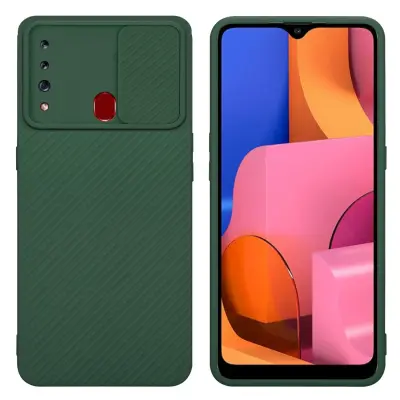 CADORABO Ohišje, združljiv s Samsungom v Bonbon Green - Zaščitni pokrov, narejen iz fleksibilnega silikona TPU in z zaščito pred kamero