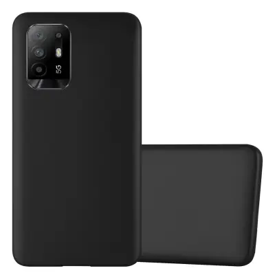 Primer Cadorabo, združljiv z OPPO v kovinski črni barvi - zaščitni pokrov iz fleksibilnega silikona TPU