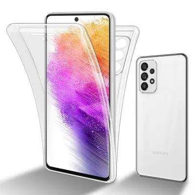 CADORABO Samsung v prozorni - 360 -° zaščitni pokrov celotnega telesa - zaščita pred sprednjim in hrbtom, vsestransko zaščito z zaščitnikom zaslona