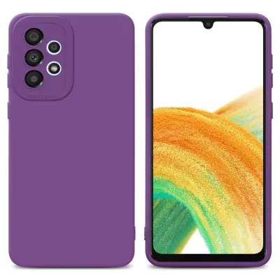 Cadorabo Case, združljiv s Samsungom v tekočini Matte Purple - zaščitni pokrov iz fleksibilnega silikona TPU