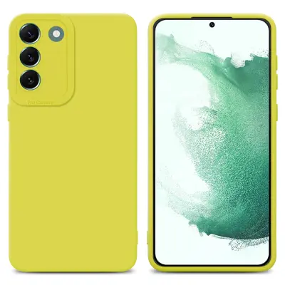 CADORABO Ohišje, združljiv s Samsungom v tekoči rumeni barvi - zaščitni pokrov iz fleksibilnega silikona TPU