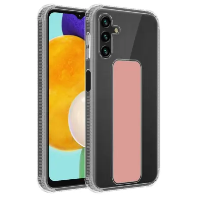 Cadorabo Case, združljiv s Samsungom v roza - zaščitni pokrov, narejen iz fleksibilnega silikona TPU z držalom in funkcijo stojala
