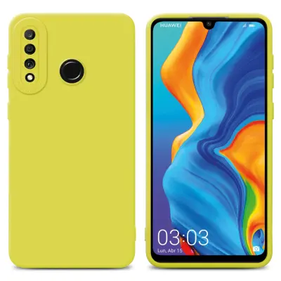 Cadorabo Case, združljiv s Huawei v tekočini rumeni - zaščitni pokrov, narejen iz fleksibilnega silikona TPU