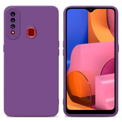Cadorabo Case, združljiv s Samsungom v tekočini Matte Purple - zaščitni pokrov iz fleksibilnega silikona TPU