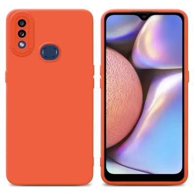CADORABO Ohišje, združljiv s Samsungom v tekočini Orange - Zaščitni pokrov iz fleksibilnega silikona TPU