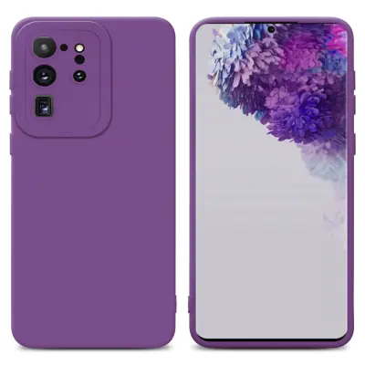 Cadorabo Case, združljiv s Samsungom v tekočini Matte Purple - zaščitni pokrov iz fleksibilnega silikona TPU