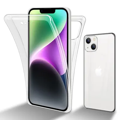 CADORABO Appleom v prozorni - 360 ° Zaščitni pokrov celotnega telesa - zaščita spredaj in hrbta, vsestranska zaščita z zaščitnim zaslonom