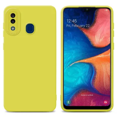 CADORABO Ohišje, združljiv s Samsungom v tekoči rumeni barvi - zaščitni pokrov iz fleksibilnega silikona TPU