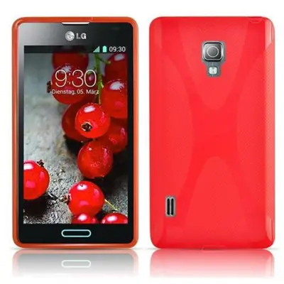 Cadorabo Case, združljiv z LG v Candy Apple Red - Zaščitni pokrov iz fleksibilnega silikona TPU