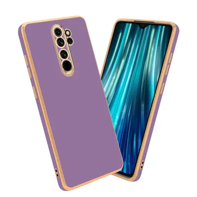 CADORABO Ohišje, združljiv s Xiaomi v sijajnem vijoličnem - zlatu - zaščitni pokrov iz fleksibilnega silikona TPU in z zaščito pred kamero