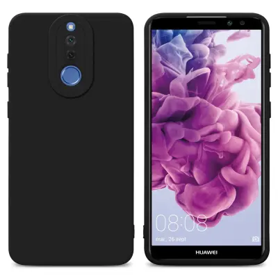 Cadorabo Case, združljiv s Huawei v Fluid Black - zaščitni pokrov, narejen iz fleksibilnega silikona TPU