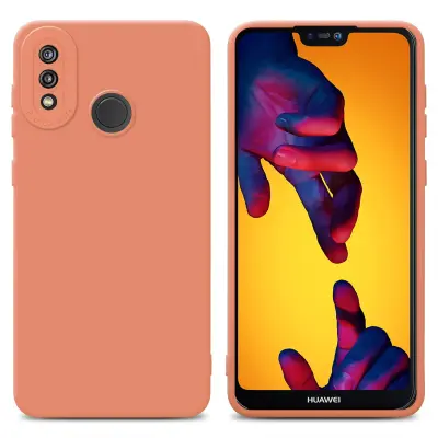 CADORABO Ohišje, združljiv s Huawei v tekočini svetlo oranžni - zaščitni pokrov iz fleksibilnega silikona TPU