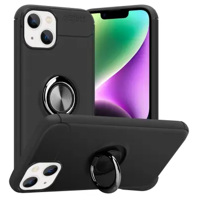 Cadorabo Case, združljiv z Apple v črni barvi - sivi - zaščitni pokrov s fokusnim obročem iz silikona TPU