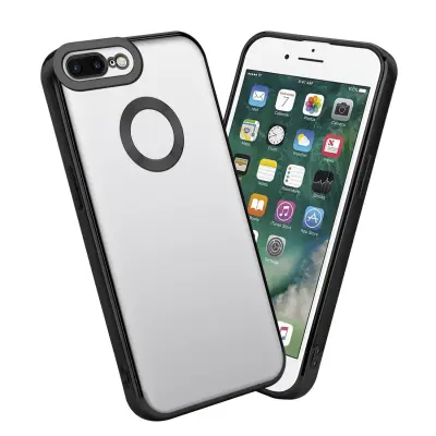 Cadorabo Case, združljiv z Apple v prozorni - črni - zaščitni pokrov, narejen iz fleksibilnega silikona TPU s kromiranjem