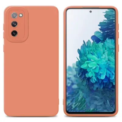 CADORABO Ohišje, združljiv s Samsungom v tekočini svetlo oranžni pokrov - zaščitni pokrov iz fleksibilnega silikona TPU
