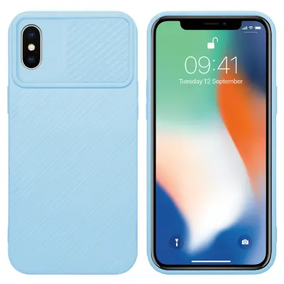 CADORABO Ohišje, združljiv z Apple v Bonbon Light Blue - Zaščitni pokrov, narejen iz fleksibilnega silikona TPU in z zaščito pred kamero