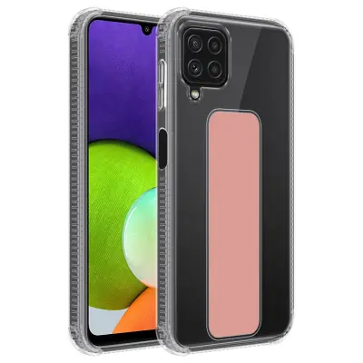 Cadorabo Case, združljiv s Samsungom v roza - zaščitni pokrov, narejen iz fleksibilnega silikona TPU z držalom in funkcijo stojala