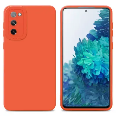 CADORABO Ohišje, združljiv s Samsungom v tekočini Orange - Zaščitni pokrov iz fleksibilnega silikona TPU
