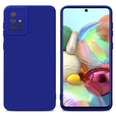 CADORABO Ohišje, združljiv s Samsungom v tekoči modrem, zaščitnem pokrovu, narejen iz fleksibilnega silikona TPU
