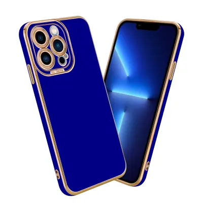 CADORABO Ohišje, združljiv z Apple v sijajnem modrem - Rose Gold - Zaščitni pokrov iz fleksibilnega silikona TPU in z zaščito pred kamero