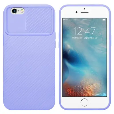 CADORABO Ohišje, združljiv z Apple v Bonbon Purple - Zaščitni pokrov iz fleksibilnega silikona TPU in z zaščito pred kamero