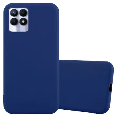 Cadorabo Case, združljiv z Realme v Candy Tarmno Blue - zaščitna prevleka iz fleksibilnega silikona TPU