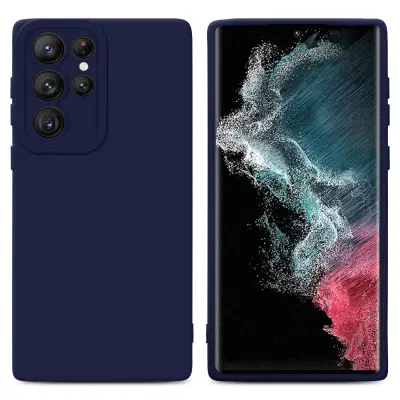 Cadorabo Case, združljiv s Samsungom v tekoči temno modri barvi - zaščitni pokrov iz fleksibilnega silikona TPU