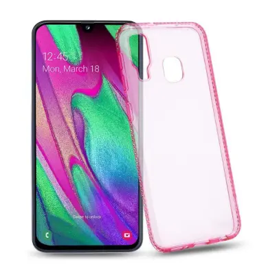CADORABO Ohišje, združljiv s Samsungom v prozornem roza - zaščitnem pokrovu, narejen iz fleksibilnega silikona TPU v oblikovanju nosoroga