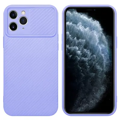 CADORABO Ohišje, združljiv z Apple v Bonbon Purple - Zaščitni pokrov iz fleksibilnega silikona TPU in z zaščito pred kamero