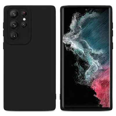 CADORABO Ohišje, združljiv s Samsungom v Fluid Black - Zaščitni pokrov, narejen iz fleksibilnega silikona TPU