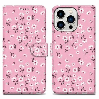 CADORABO Ohišje, združljiv z Apple - Design Flower Rain št. 6 - Zaščitni pokrov z magnetnim zapiranjem, funkcijo stojala in režo za kartico