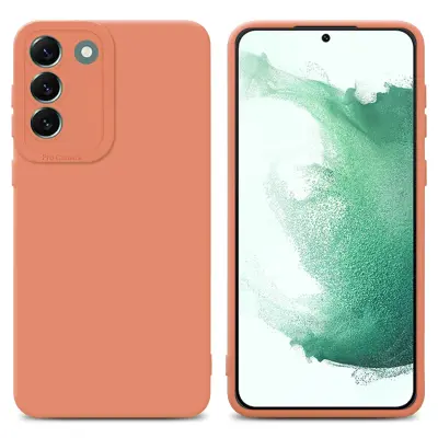 CADORABO Ohišje, združljiv s Samsungom v tekočini svetlo oranžni pokrov - zaščitni pokrov iz fleksibilnega silikona TPU