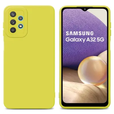 CADORABO Ohišje, združljiv s Samsungom v tekoči rumeni barvi - zaščitni pokrov iz fleksibilnega silikona TPU