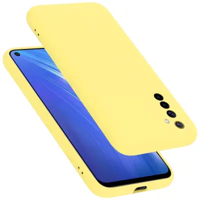 CADORABO Ohišje, združljiv z Realme v tekoči rumeni - zaščitni pokrov iz fleksibilnega silikona TPU