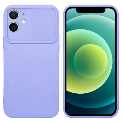 CADORABO Ohišje, združljiv z Apple v Bonbon Purple - Zaščitni pokrov iz fleksibilnega silikona TPU in z zaščito pred kamero
