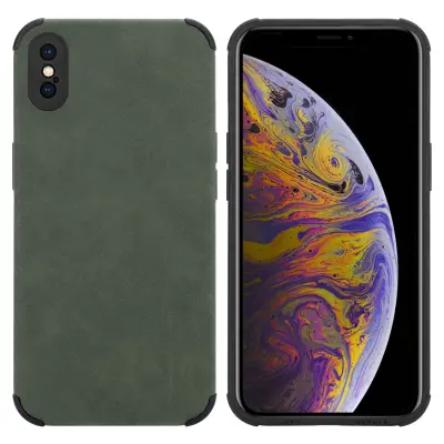 Cadorabo Case, združljiv z Apple v Emerald Green - Zaščitni pokrov iz silikona TPU z plemenito umetno seminsko zadnjo stranjo
