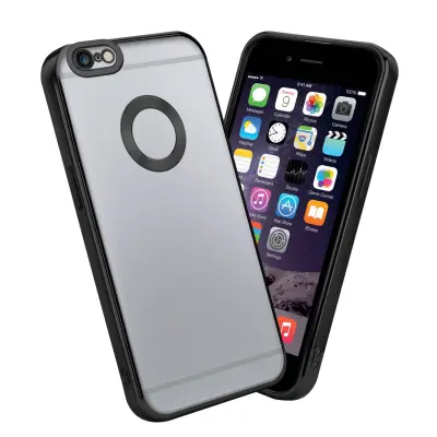 Cadorabo Case, združljiv z Apple v prozorni - črni - zaščitni pokrov, narejen iz fleksibilnega silikona TPU s kromiranjem