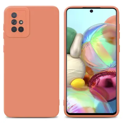 CADORABO Ohišje, združljiv s Samsungom v tekočini svetlo oranžni pokrov - zaščitni pokrov iz fleksibilnega silikona TPU