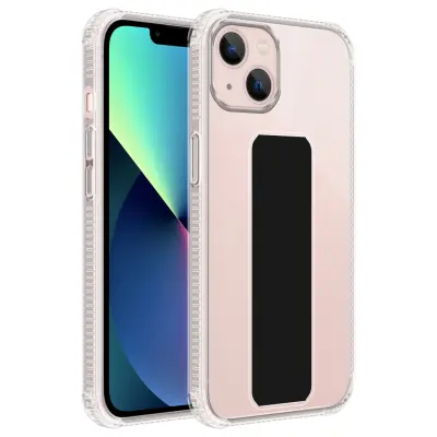 CADORABO Ohišje, združljiv z Apple v črni barvi - zaščitni pokrov, narejen iz fleksibilnega silikona TPU z držalom in stojalo
