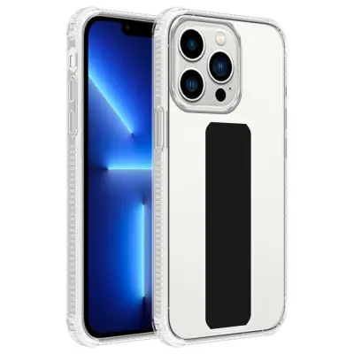 CADORABO Ohišje, združljiv z Apple v črni barvi - zaščitni pokrov, narejen iz fleksibilnega silikona TPU z držalom in stojalo