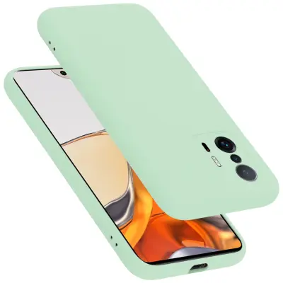 CADORABO Ohišje, združljiv s Xiaomi v tekoči svetlo zeleni barvi - zaščitni pokrov iz fleksibilnega silikona TPU