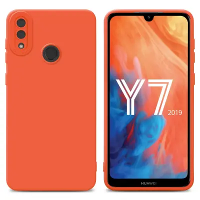 Cadorabo Case, združljiv s Huawei v tekočini oranžni pokrov - zaščitni pokrov iz fleksibilnega silikona TPU
