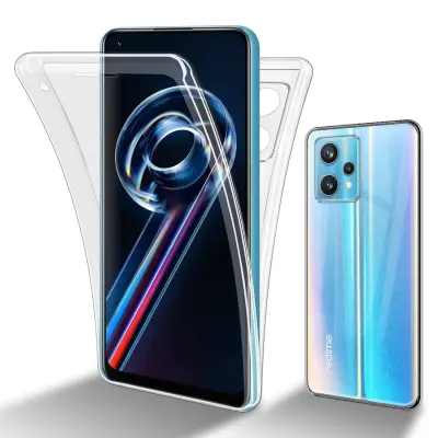 CADORABO RealMe v prozorni - 360 -° zaščitni pokrov celotnega telesa - zaščita pred sprednjim in hrbtom, vsestransko zaščito z zaščitnim zaslonom