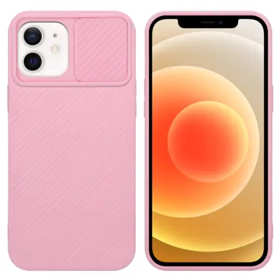 CADORABO Ohišje, združljiv z Apple v Bonbon Pink - Zaščitni pokrov iz fleksibilnega silikona TPU in z zaščito pred kamero