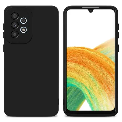 CADORABO Ohišje, združljiv s Samsungom v Fluid Black - Zaščitni pokrov, narejen iz fleksibilnega silikona TPU