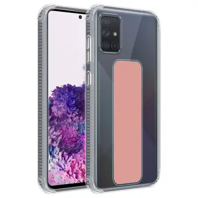 Cadorabo Case, združljiv s Samsungom v roza - zaščitni pokrov, narejen iz fleksibilnega silikona TPU z držalom in funkcijo stojala