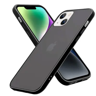 CADORABO Ohišje, združljiv z Apple v Frosted Black - Hibrid zaščitni pokrov s TPU Silikonom v notranjosti in Matt Plastic Back