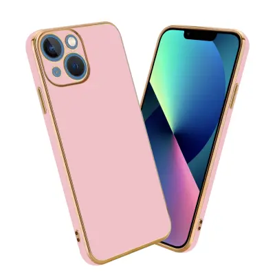 CADORABO Ohišje, združljiv z Apple v sijajnem roza barvi - Zaščitni pokrov iz fleksibilnega silikona TPU in z zaščito pred kamero