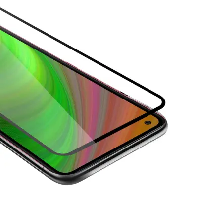 CADORABO LG K51S - Zaščitna folija za transparentna s črno barvo - Zaščitno steklo s kaljenim zaslonom s trdoto 9H in 3D dotikom