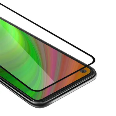 CADORABO Google PIXEL 4A - Zaščitna folija za transparentna s črno barvo - Zaščitno steklo s kaljenim zaslonom s trdoto 9H in 3D dotikom